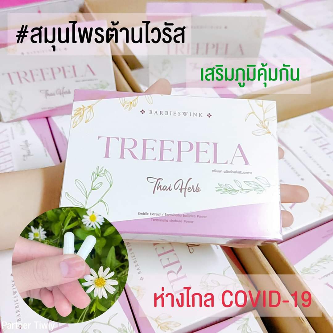 ทรีเพล่าสมุนไพรต้านไวรัส treepela ทรีเพล่า barbie swink