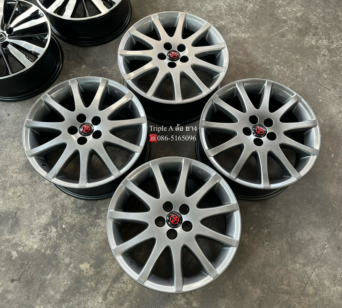 ✨ล้อแม็ก 5รู100✨Toyota Wish (11 ก้าน) ขอบ 17 สีไฮเปอร์💖สวยกริ๊บ💖