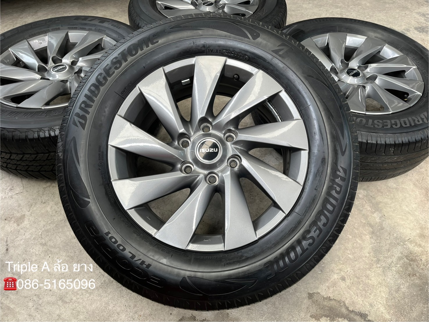 ✨ล้อแม็ก✨ISUZU MU-X ขอบ 18 สีเทา แถมยาง 265-60-18 Bridgestone ปี 20