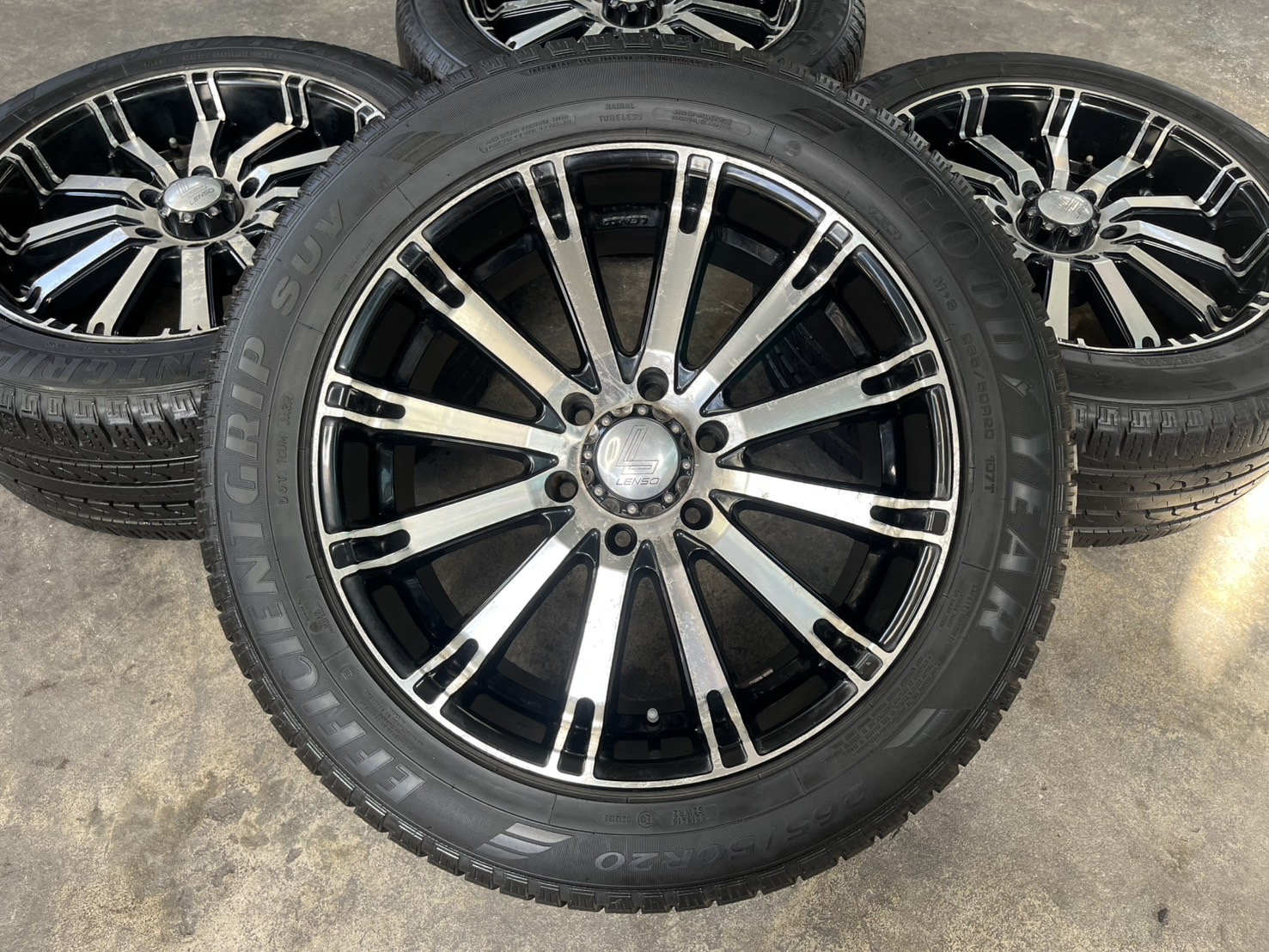 ✨ล้อแม็กแต่ง 6รู139✨Lenso INTIMIDATOR 4 ขอบ 20 พร้อมยาง 265-50-20 GoodYear ปี 20