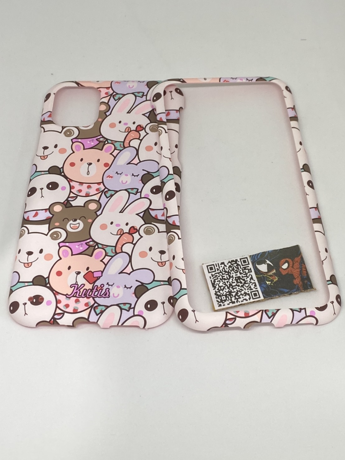 เคสคูทิส(Kutis)เคสไอโฟน11G(ลายกระต่ายกับหมี)มาใหม่ เคสประกบหน้า-หลัง เคสเรืองแสง เคสลายวินเทจ ร้านSuperhero Klongthom