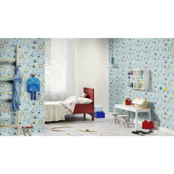 วอลเปเปอร์ลายเด็ก Kids World โปร 11.11 แบบหลังผ้า ทนทาน กันลามไฟ : Fabric-Backed Wall Paper
