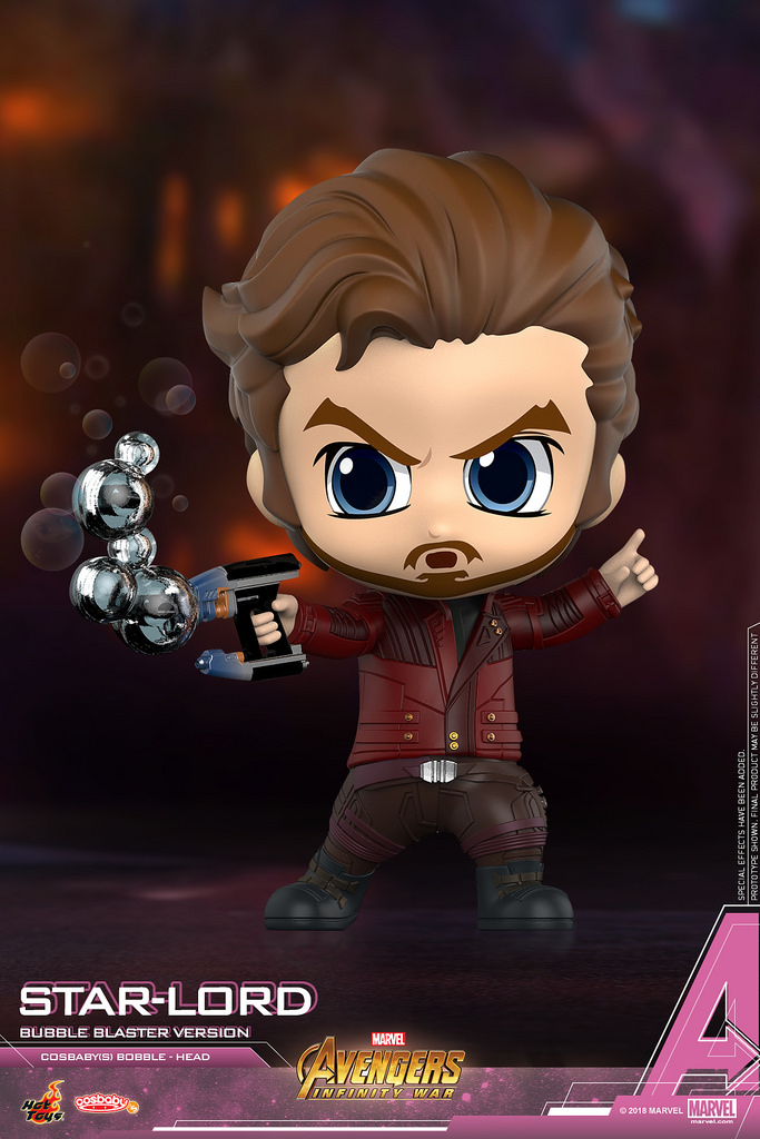 HOT TOYS COSB495 AVENGERS INFINITY WAR STAR-LORD BUBBLE BLASTER VERSION COSBABY (S) BOBBLE-HEAD COLLECTIBLE