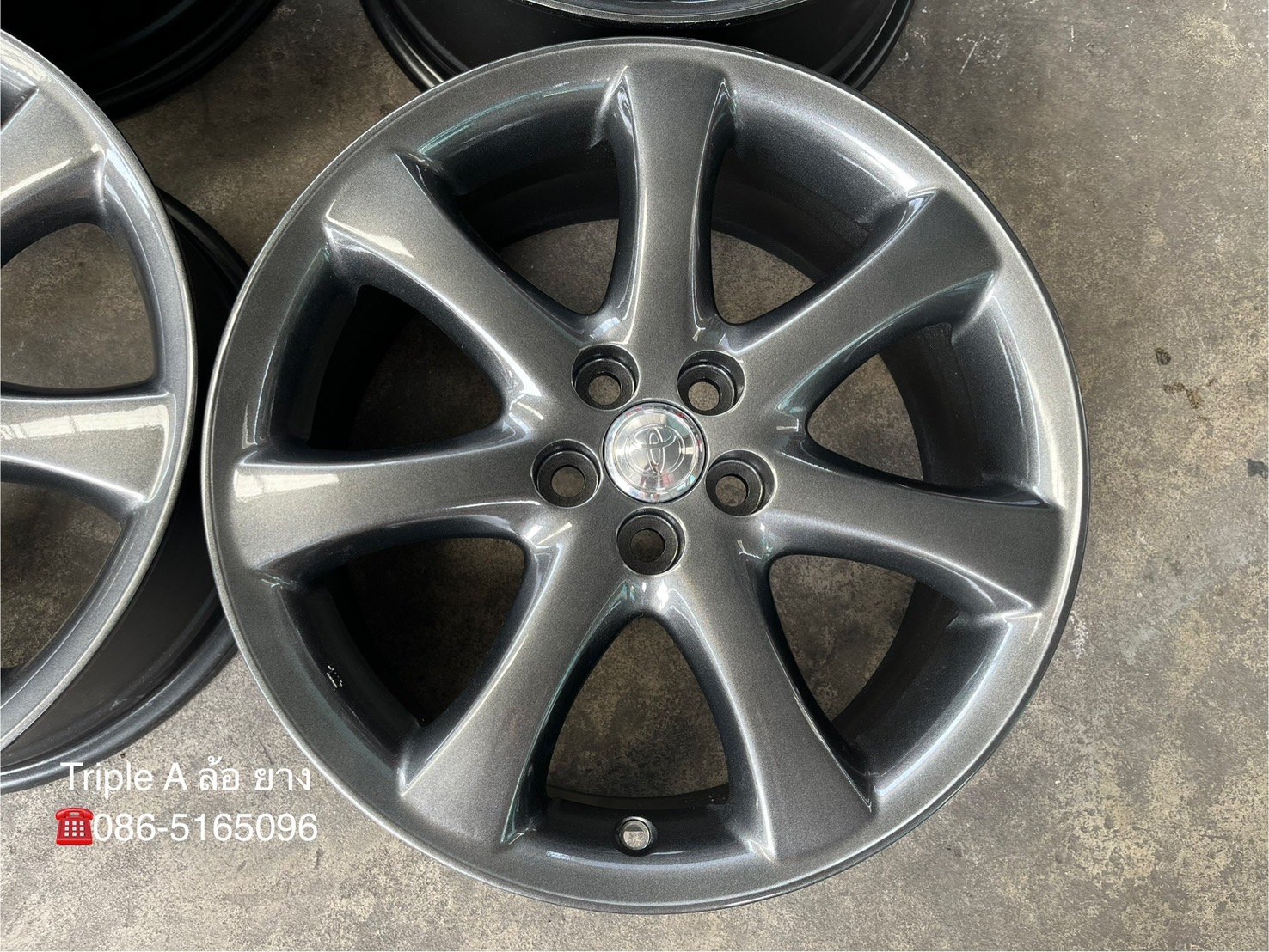 ✨ล้อแม็ก 5รู100✨Toyota Wish ขอบ 17 สีเทากัน💖สวยกริ๊บ💖