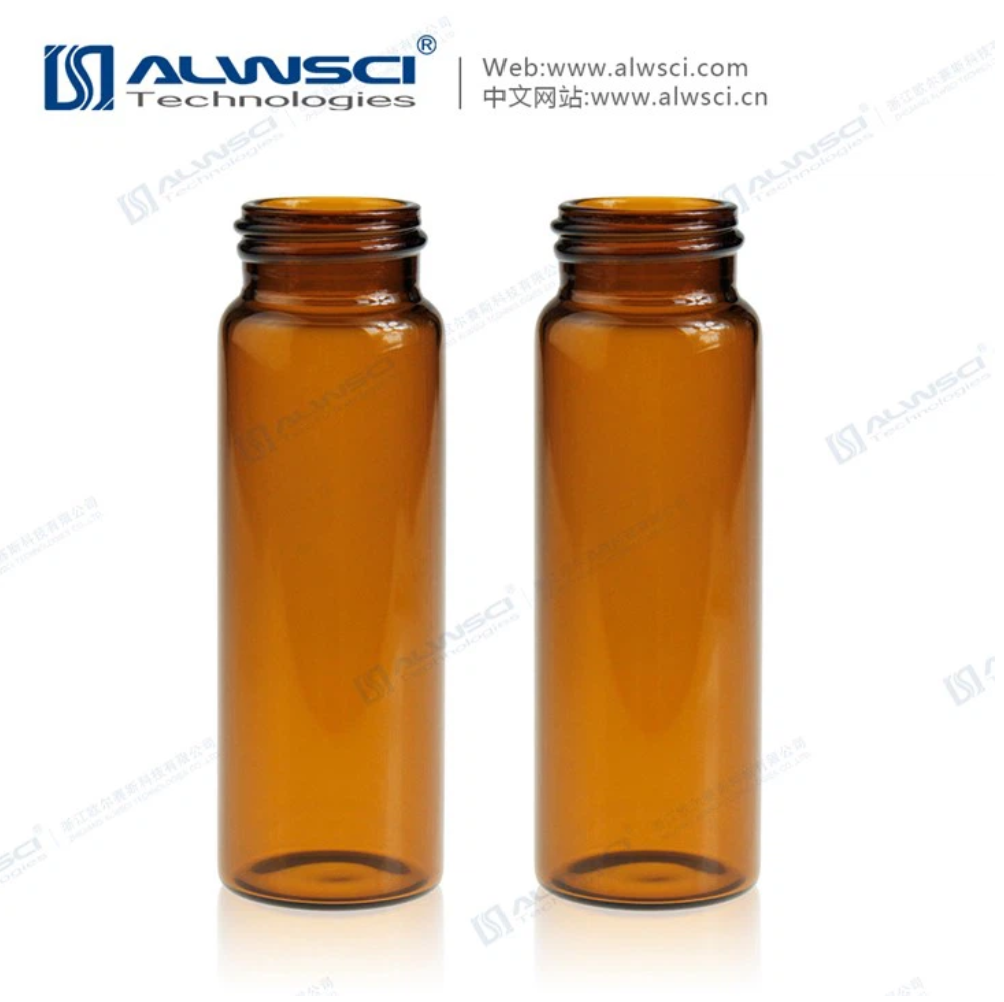 40ml ขวด Vial Glass Sample Vial, 27.5*95mm 24-400 Screw Thread (100ชิ้น/แพ็ค)