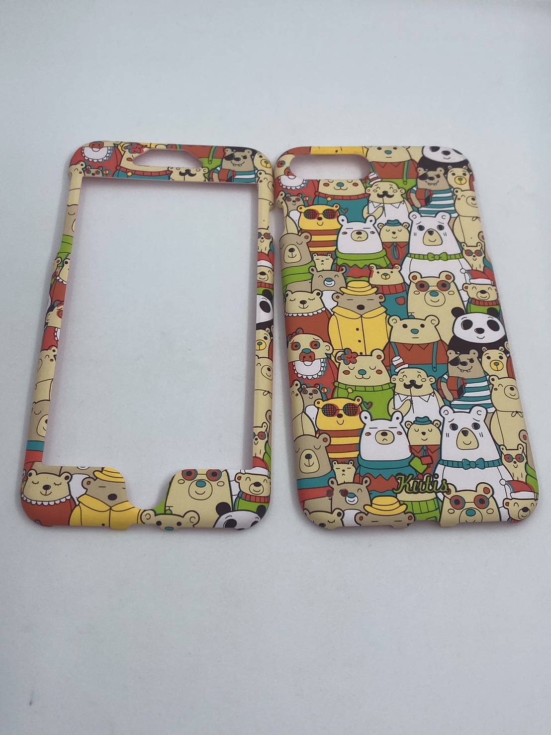 เคสคูทิส(Kutis)เคสไอโฟน7พลัส,8พลัส(ลายหมีหมู่)มาใหม่ เคสประกบหน้า-หลัง เคสเรืองแสง เคสลายวินเทจ ร้านSuperhero Klongthom