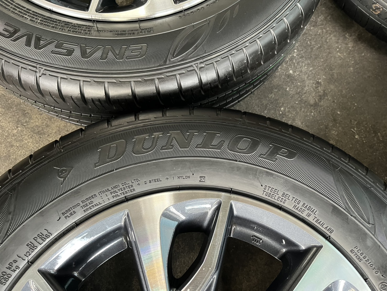 ✨ล้อแม็กพร้อมยางใหม่💯✨Nissan Almera Sportech รุ่นใหม่ขอบ 15 เทาหน้าเงา💖สวยกริ๊บ💖