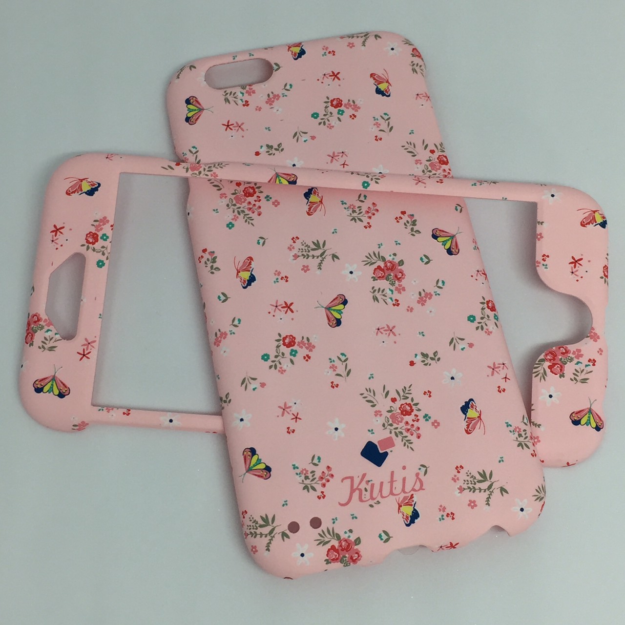 เคสคูทิส (Kutis) ไอโฟน6,6S(ลายดอกไม้พื้นหลังสีชมพู)