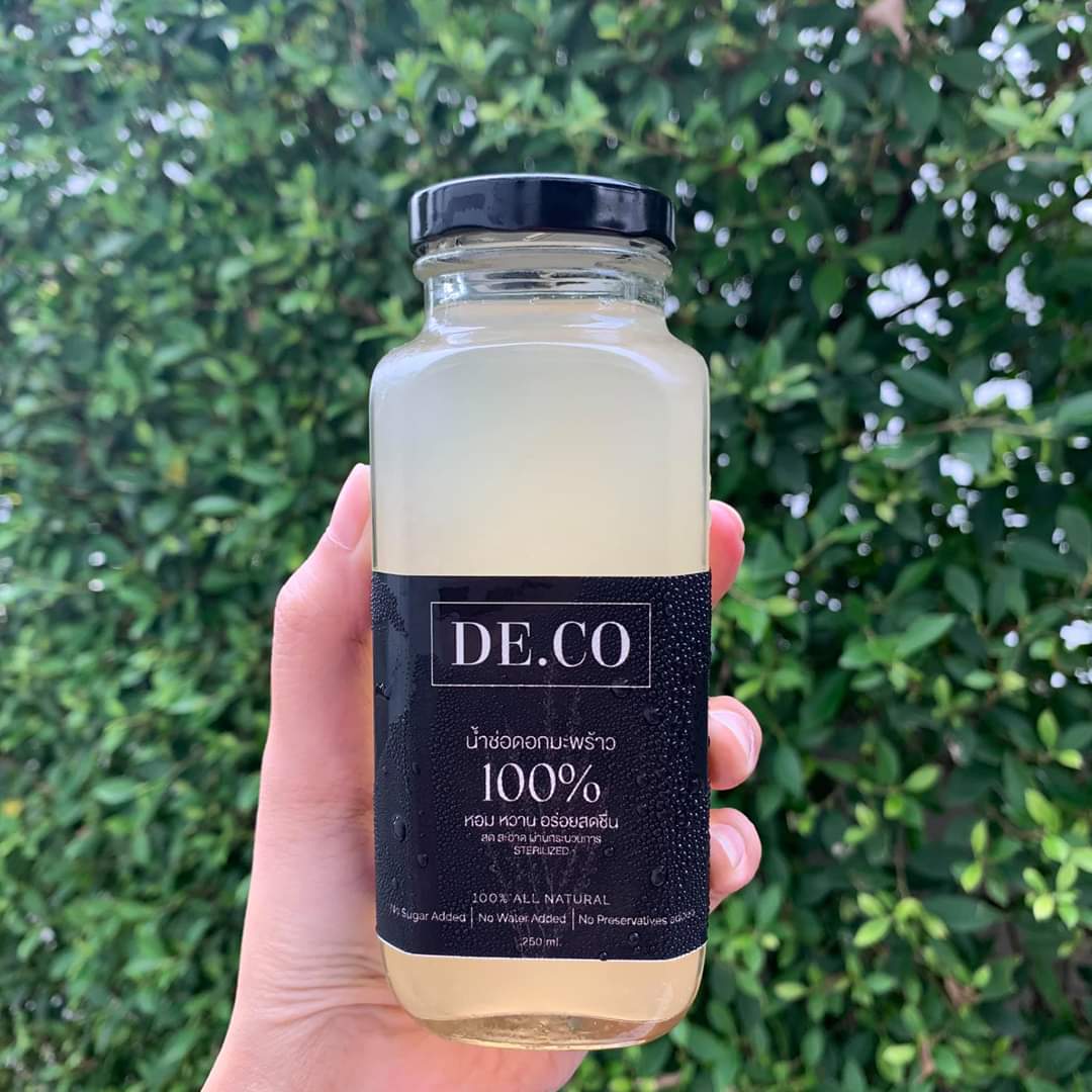 (1ขวด) น้ำช่อดอกมะพร้าว 100% หอมหวาน อร่อยสดชื่น DE.CO de . co น้ำดอกมะพร้าว น้ำมะพร้าว สำเนา