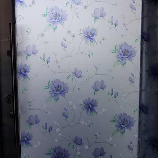 รุ่น 80029 สูญญากาศติดกระจกลายดอกไม้สีม่วง กว้าง 90 cm