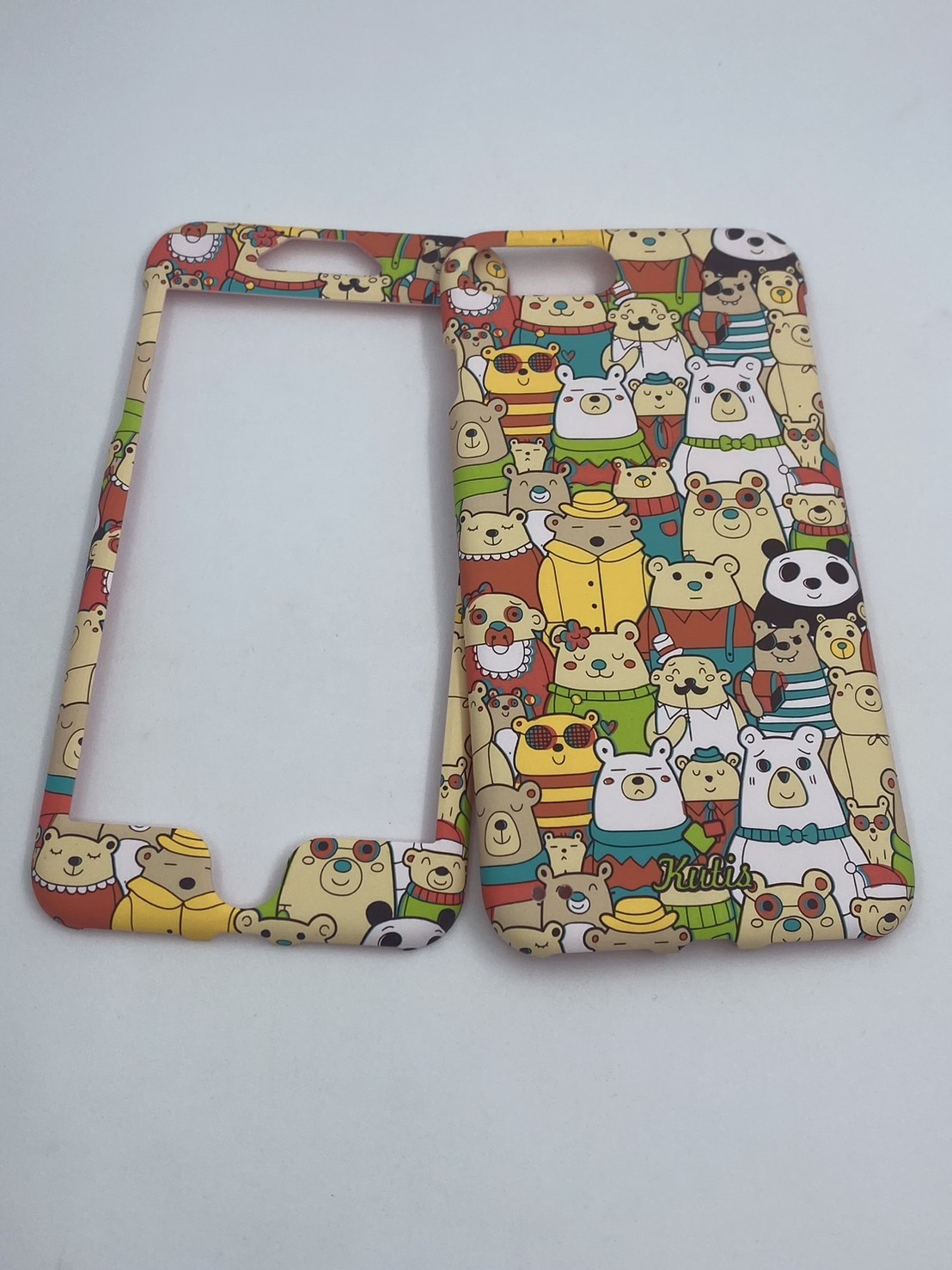 เคสคูทิส(Kutis)เคสไอโฟน7พลัส,8พลัส(ลายหมีหมู่)มาใหม่ เคสประกบหน้า-หลัง เคสเรืองแสง เคสลายวินเทจ ร้านSuperhero Klongthom