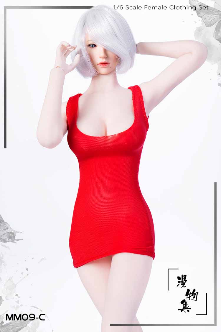 Manmodel MM09 Female Low-cut u collar mini dress