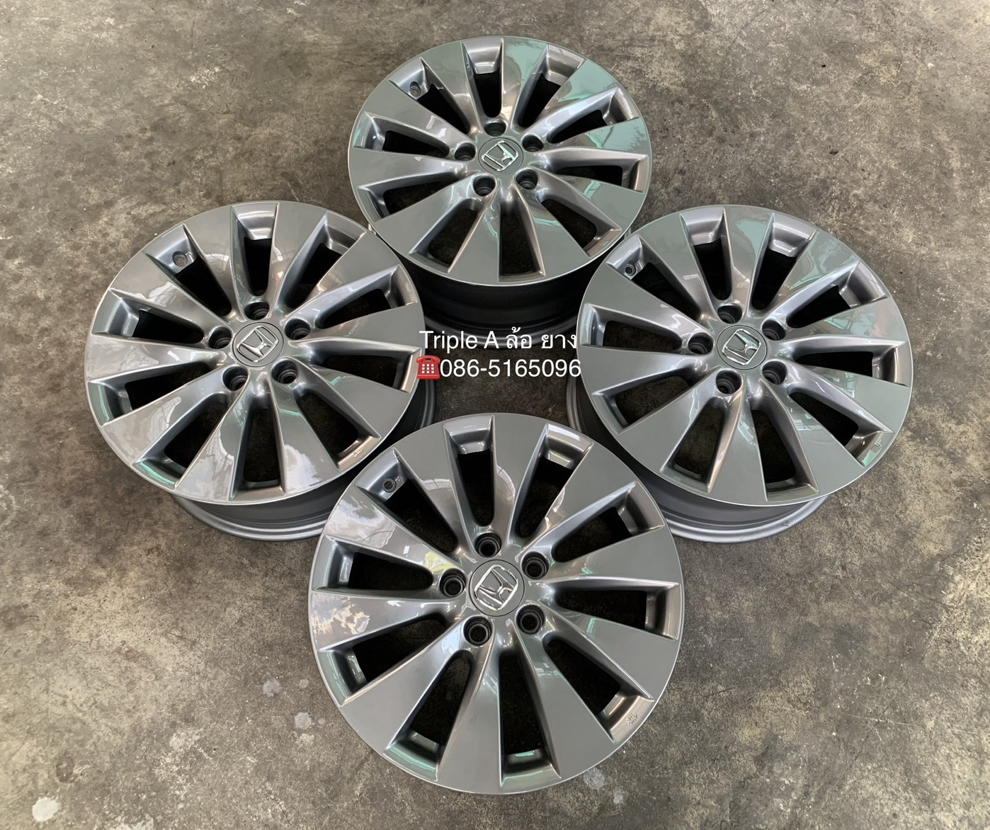 ✨ล้อแม็ก 5รู114✨Honda Accord G9 ขอบ 17 สีเทา💖สวยกริ๊บ