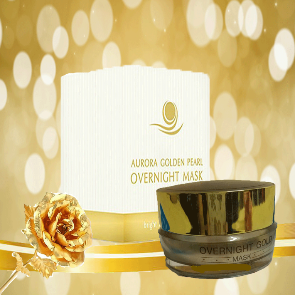 Aurora Golden Pearl Overnight Mask ออโรล่า โกล์ด เพิร์ล โอเวอร์ไนท์ มาสก์ master piece life vision มาสเตอร์พีซไลฟ์วิชั่น