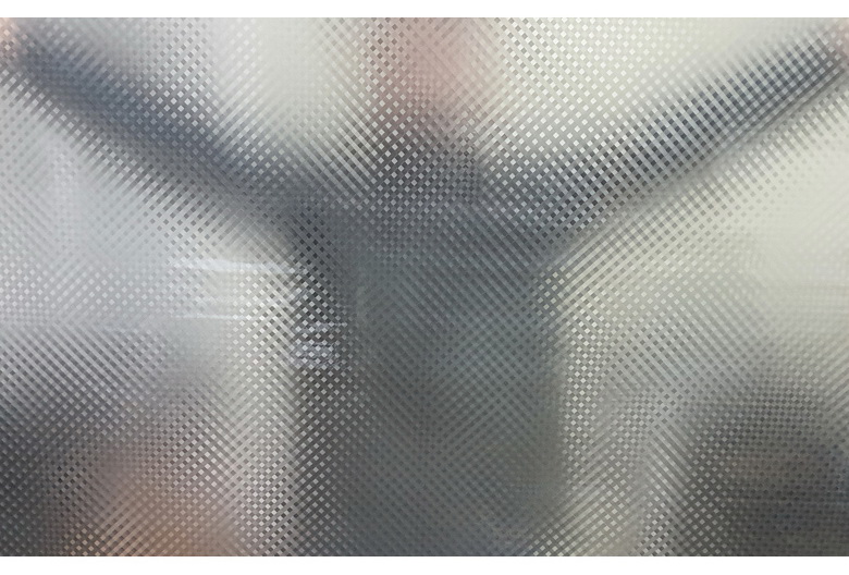 รุ่น 80016 สูญญากาศฝ้าขุ่นติดกระจกลายตาราง กว้าง 90 cm