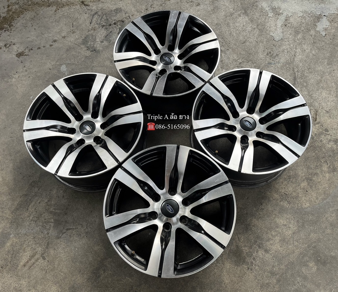 ✨ล้อแม็ก✨Ford Everest ขอบ 18 สีดำหน้าเงา