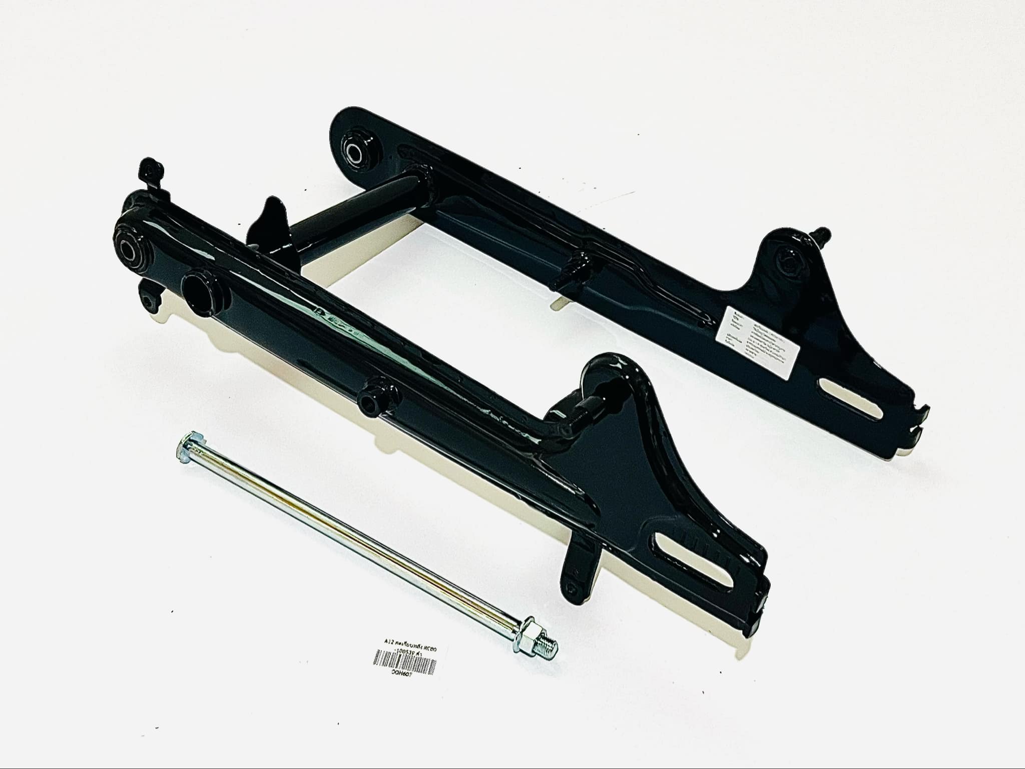 ตะเกียบหลัง rc100+แกนตะเกียบหลัง มอเตอร์ไซด์ rc100 สีดำ A12+B4