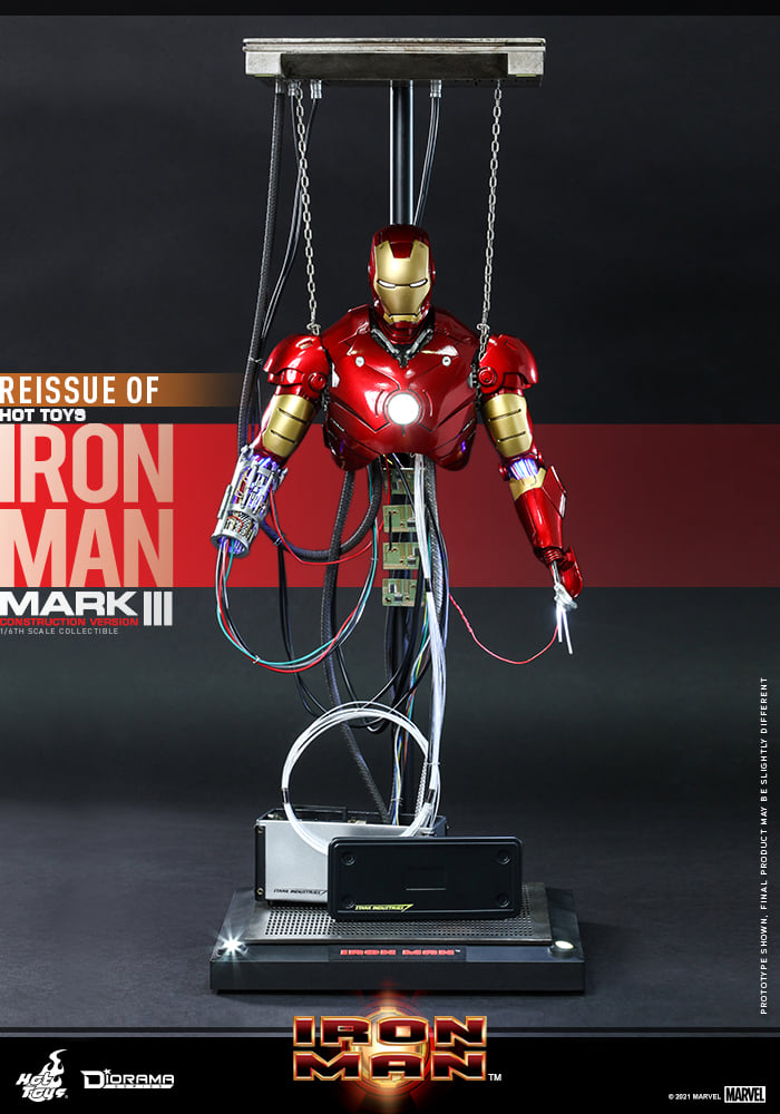 Hot Toys DS003 1/6 Iron Man - Mark III (Construction Version)