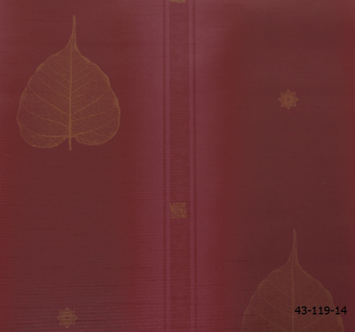ลายไทยใบโพธิ์ทอง สีแดง