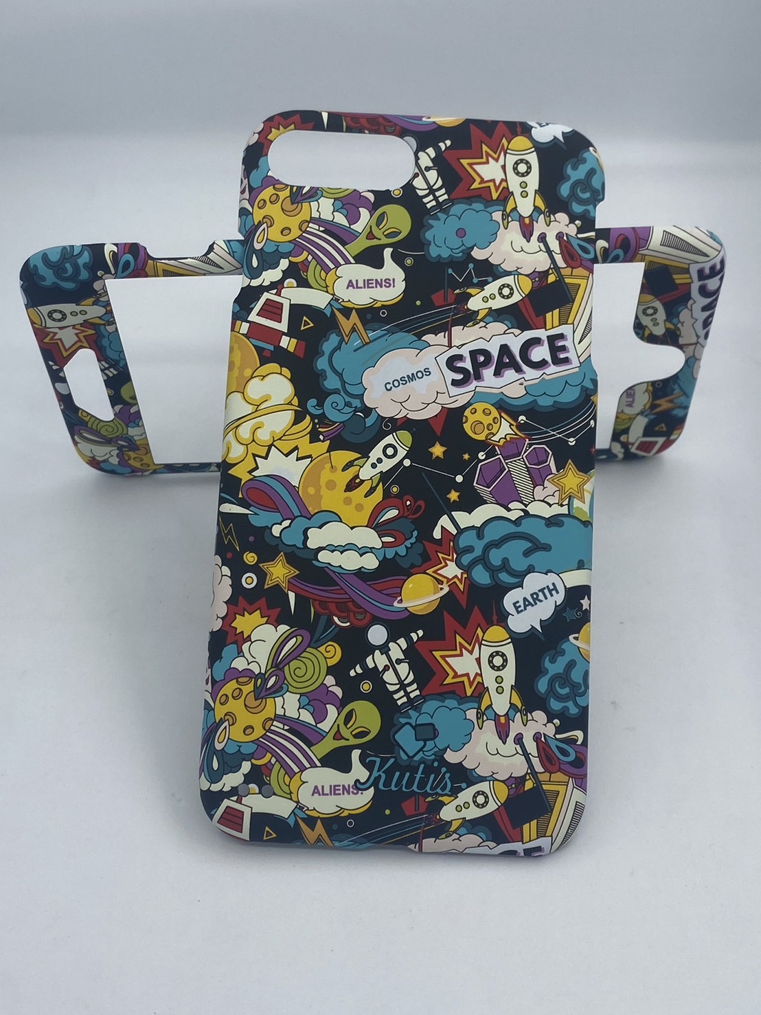เคสคูทิส(Kutis)เคสไอโฟน7พลัส,8พลัส(ลายSPACE)มาใหม่ เคสประกบหน้า-หลัง เคสเรืองแสง เคสลายวินเทจ ร้านSuperhero Klongthom