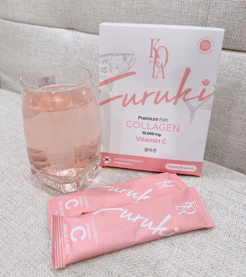 (1กล่อง) คอลลาเจน วิตามินซี premium fish 6 the okcollagen 10000 g vitamin c kota lakota โคตา ลาโคตา ลาโคต้า furuki