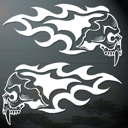 car-095 car sticker vampire skull /สติ๊กเกอร์ติดรถ 1 ชุด มี 2 ชิ้น (สีดำ,ขาว)