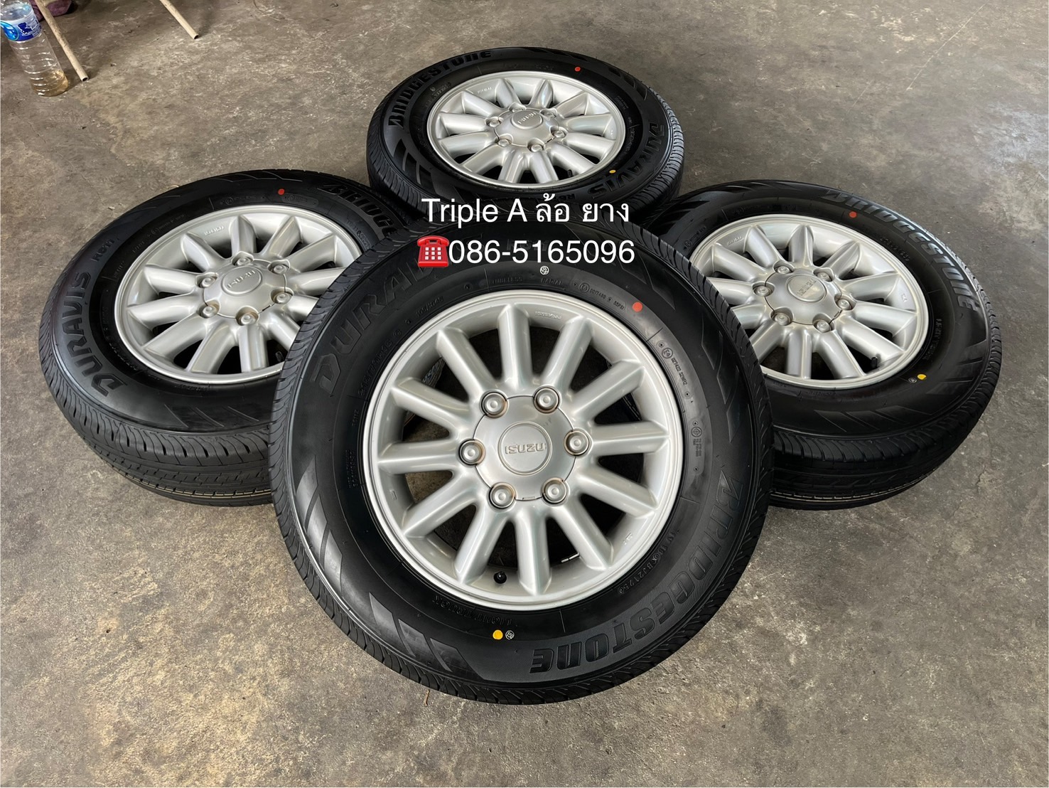 ✨ล้อแม็ก✨ISUZU D-Max ขอบ 15 พร้อมยางใหม่💯215-70-15 Bridgestone💥ปี25💥
