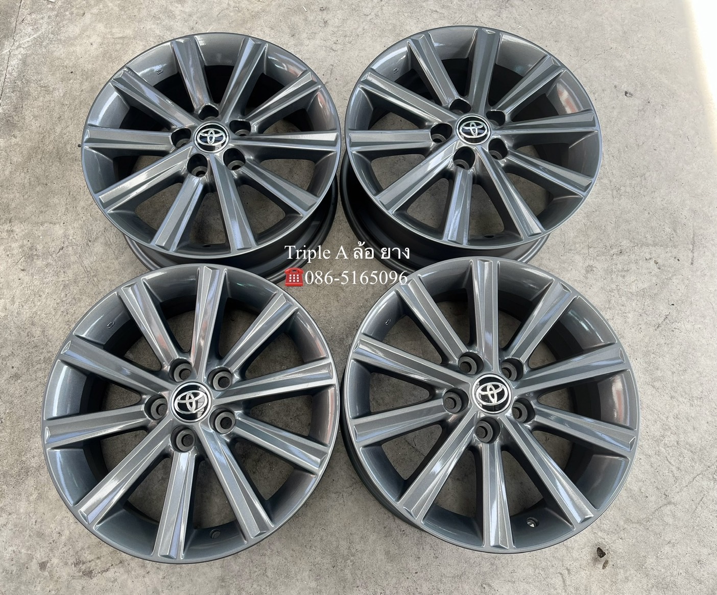 ✨ล้อแม็ก 5รู114✨Toyota Camry (ลาย 10 ก้าน) ขอบ 17 สีเทา💖สวยกริ๊บ💖
