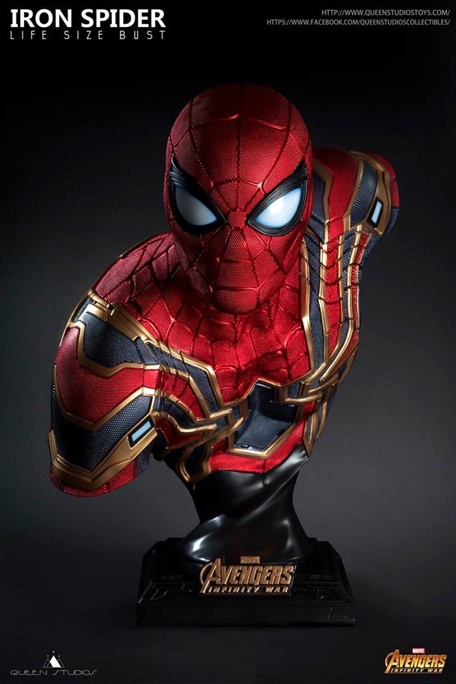 Queen Studios 1/1 Avengers: Infinity War - Iron Spider (Life Size Bust)