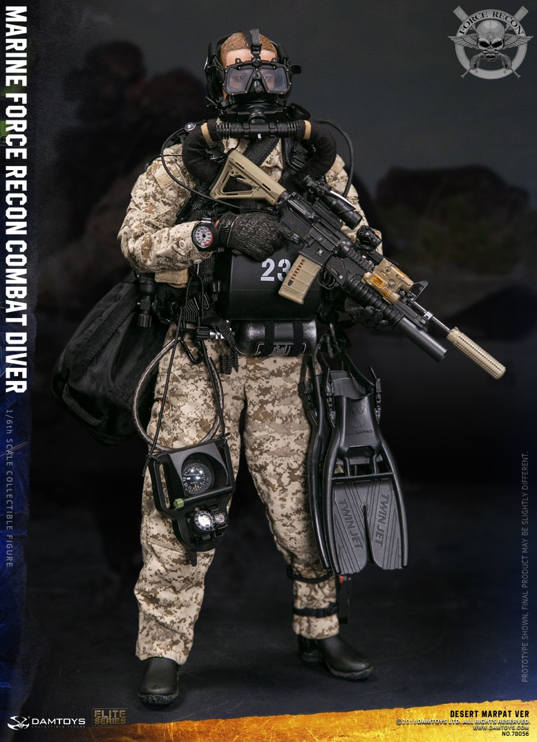 DAMTOYS No.78056 MARINE FORCE RECON COMBAT DIVER - DESERT MARPAT VER