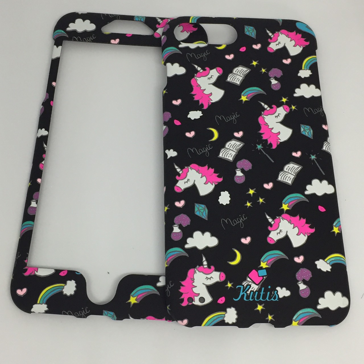 เคสคูทิส (Kutis) ไอโฟน7พลัส,8พลัส(ลายหัวม้ายูนิคอร์นพื้นหลังสีดำ)