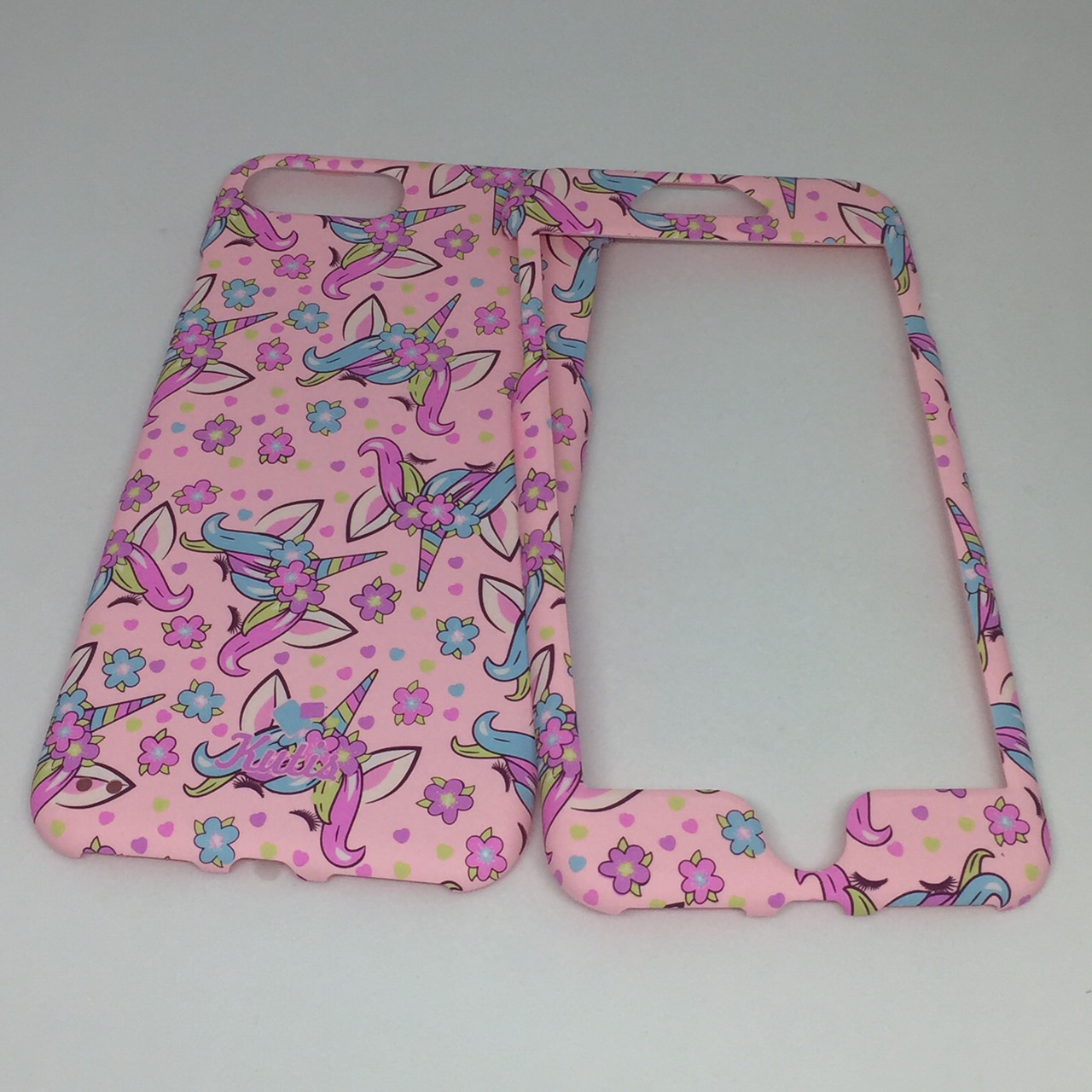 เคสคูทิส(Kutis)เคสไอโฟน7พลัส,8พลัส(ลายยูนิคอร์นแอ็บชมพู)มาใหม่ เคสประกบหน้า-หลัง เคสเรืองแสง เคสลายวินเทจ ร้านSuperhero Klongthom