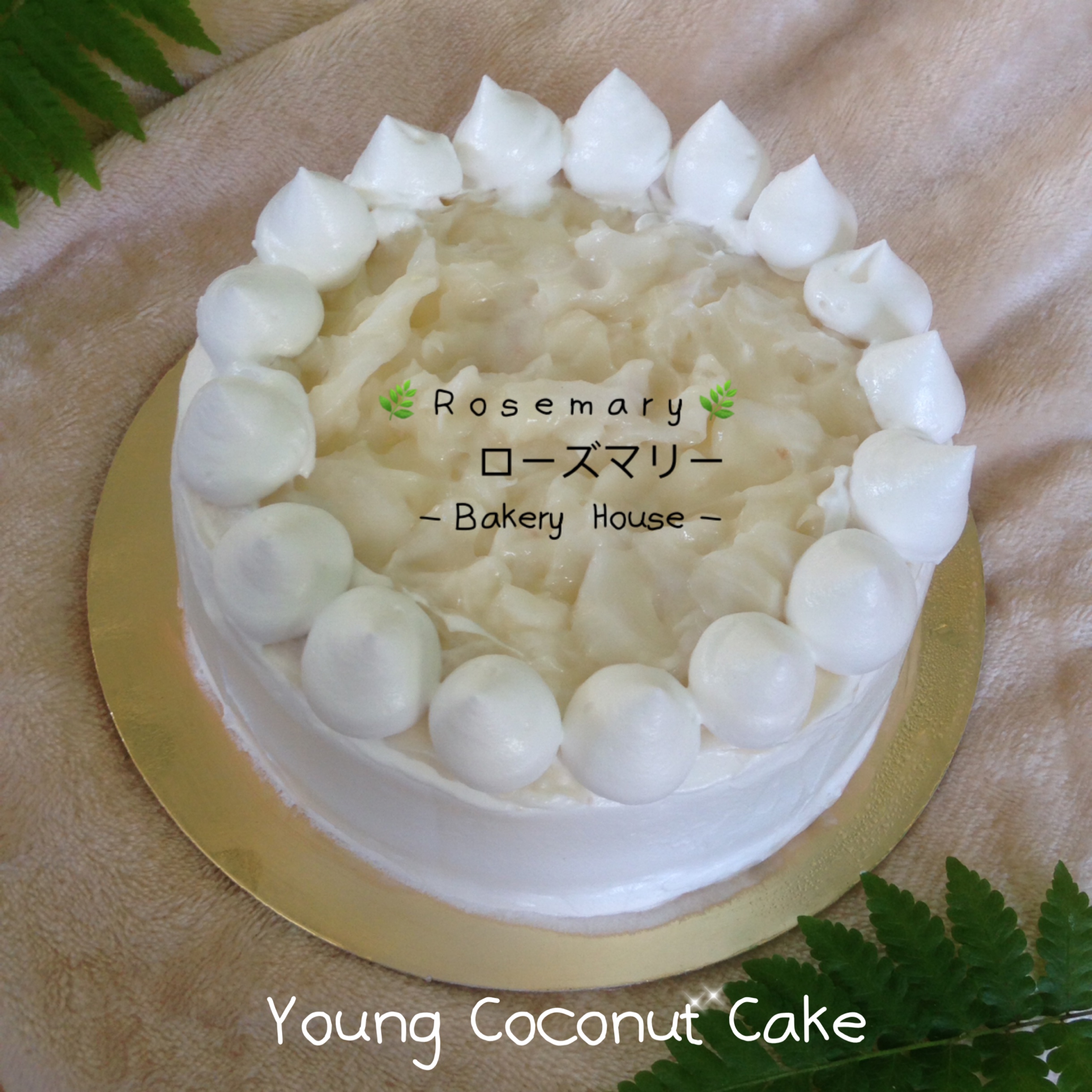 🌴เค้กมะพร้าวอ่อน🌴 (1 ปอนด์) Young Coconut Cake (1 Pound / 6" x 6")
