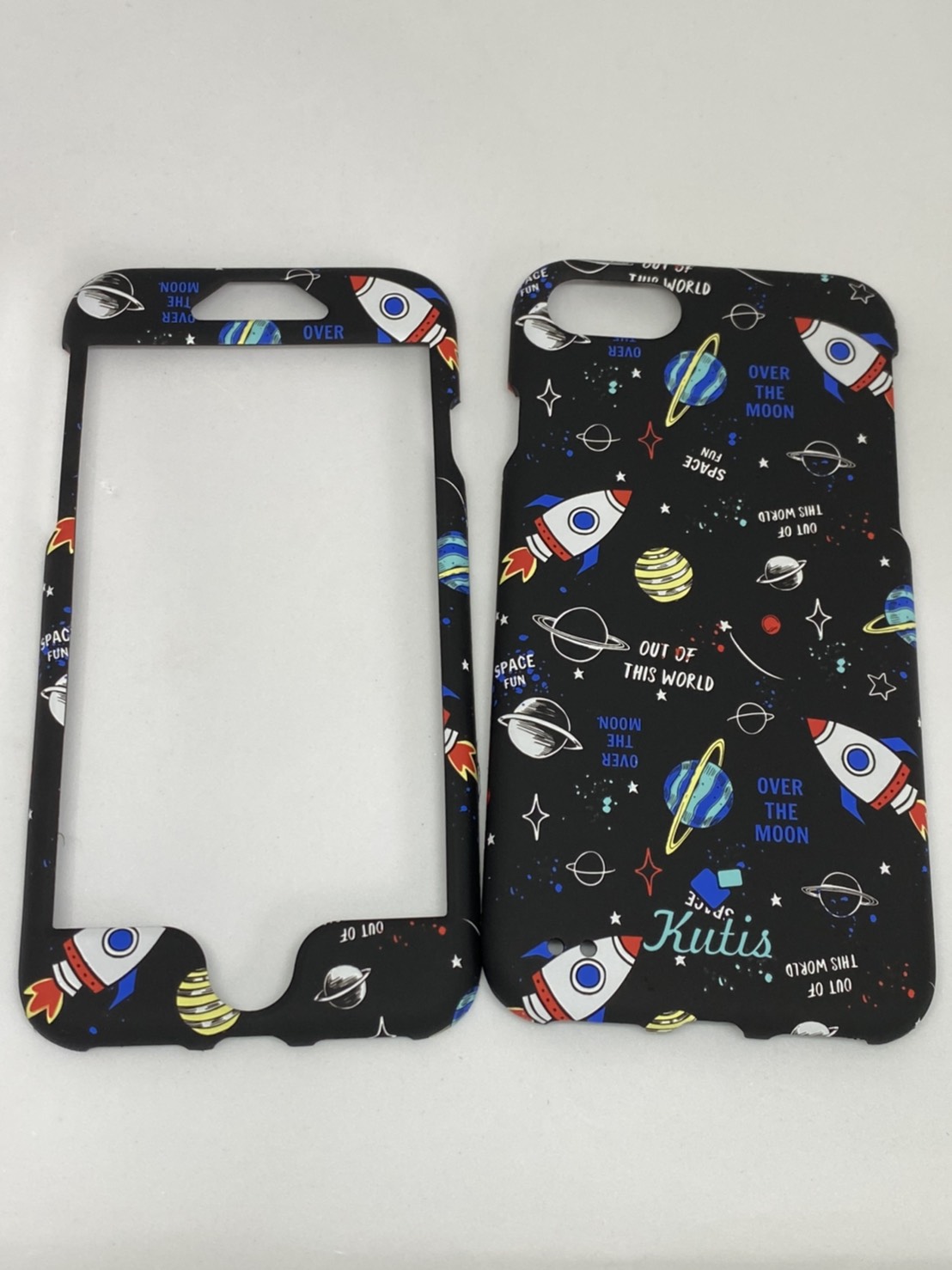 เคสคูทิส(Kutis)เคสไอโฟน7,8(ลายจรวดอวกาศ)มาใหม่ เคสประกบหน้า-หลัง เคสเรืองแสง เคสลายวินเทจ ร้านSuperhero Klongthom