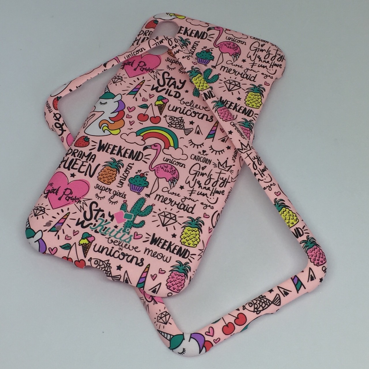 เคสคูทิสKutisไอโฟนXR(ลายฟลามิงโก้ผอม)มาใหม่ เคสประกบหน้า-หลัง เคสเรืองแสง เคสลายวินเทจ ร้านSuperhero Klongthom