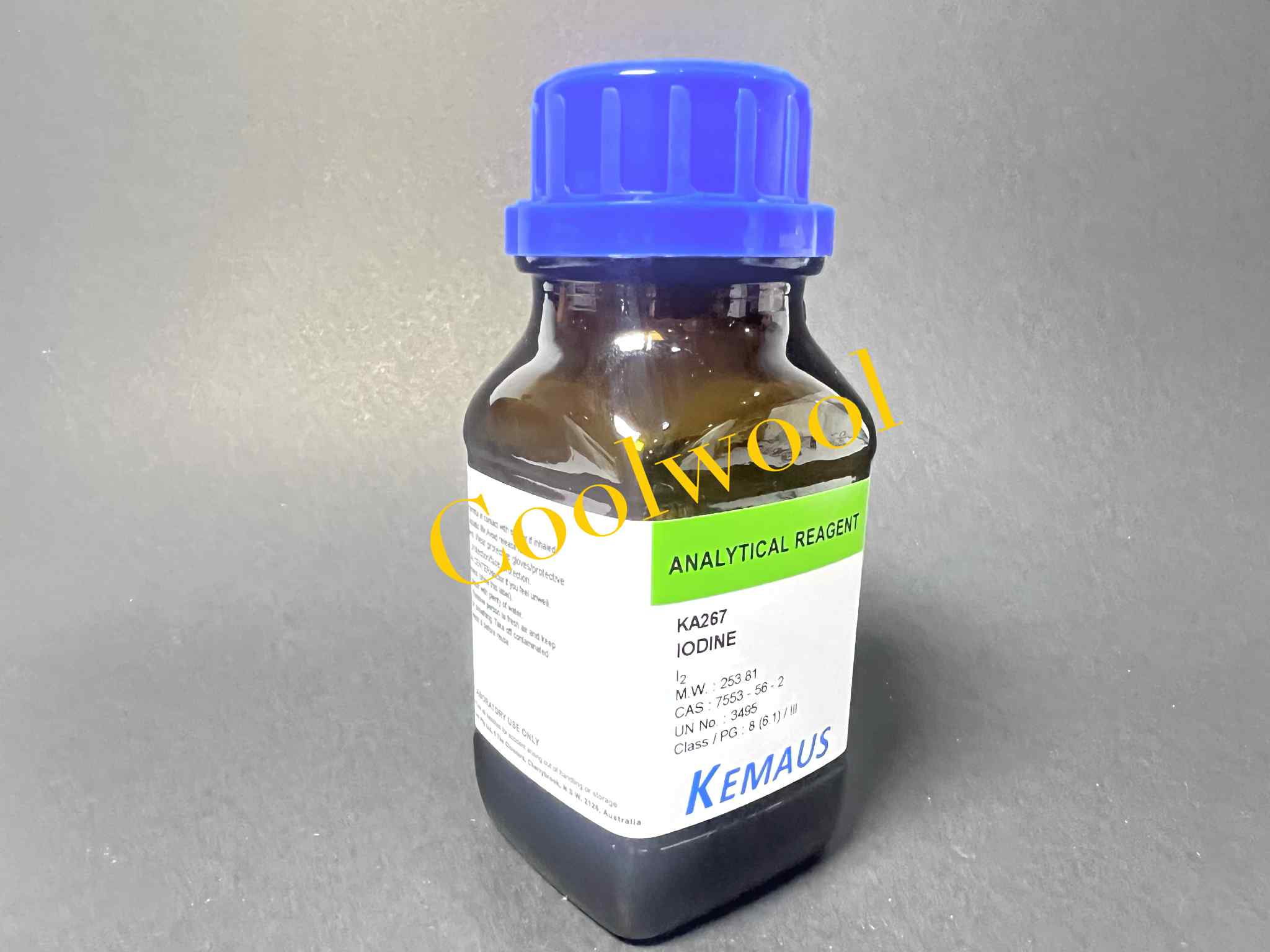 KemAus-Iodine resublimed 99% AR. grade(500กรัม/ขวด)
