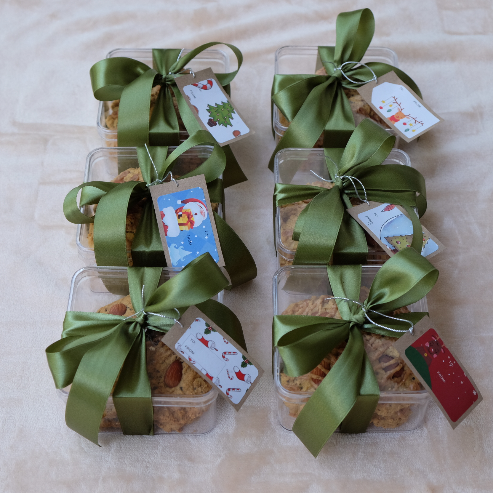🍪 🌾🌰ALMOND OATMEAL COOKIES 🎅 🎄คุ้กกี้อัลมอนด์ข้าวโอ๊ต - CKH บรรจุกล่องใส #ของขวัญปีใหม่ #คุ้กกี้เพื่อสุขภาพ #แคลรอรี่ต่ำ