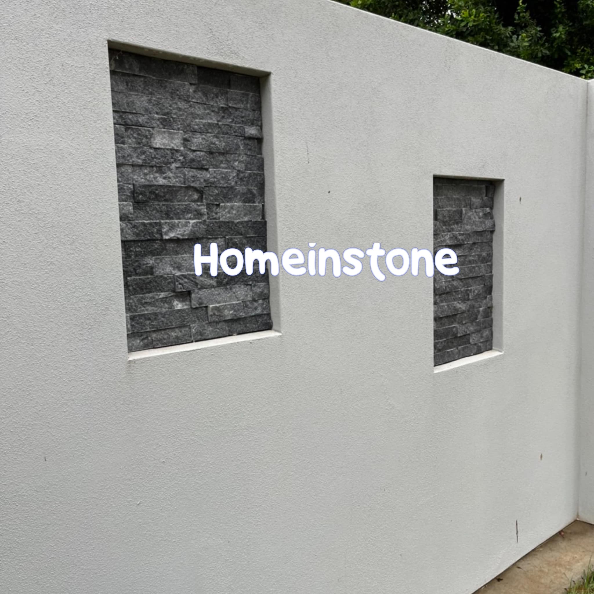 หินตกแต่งผนัง Black Quart ขนาด 5x20