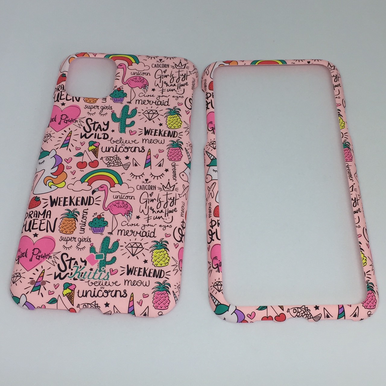 เคสคูทิสKutisไอโฟน11Max(ลายฟลามิงโก้ผอม)มาใหม่ เคสประกบหน้า-หลัง เคสเรืองแสง เคสลายวินเทจ ร้านSuperhero KLongthom