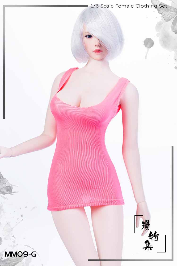 Manmodel MM09 Female Low-cut u collar mini dress