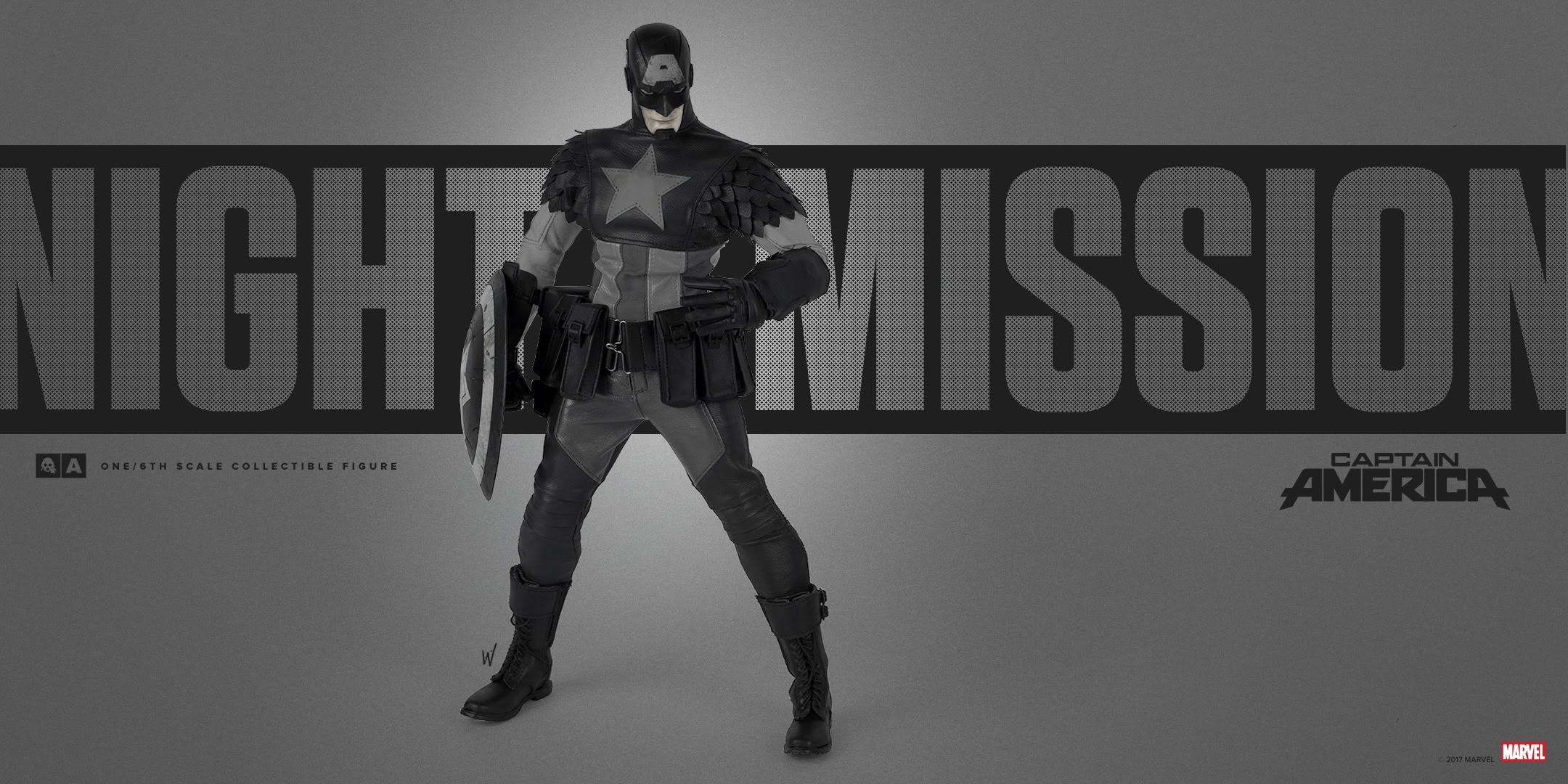 ThreeA x Marvel 1/6 NIGHT MISSION - CAPTAIN AMERICA