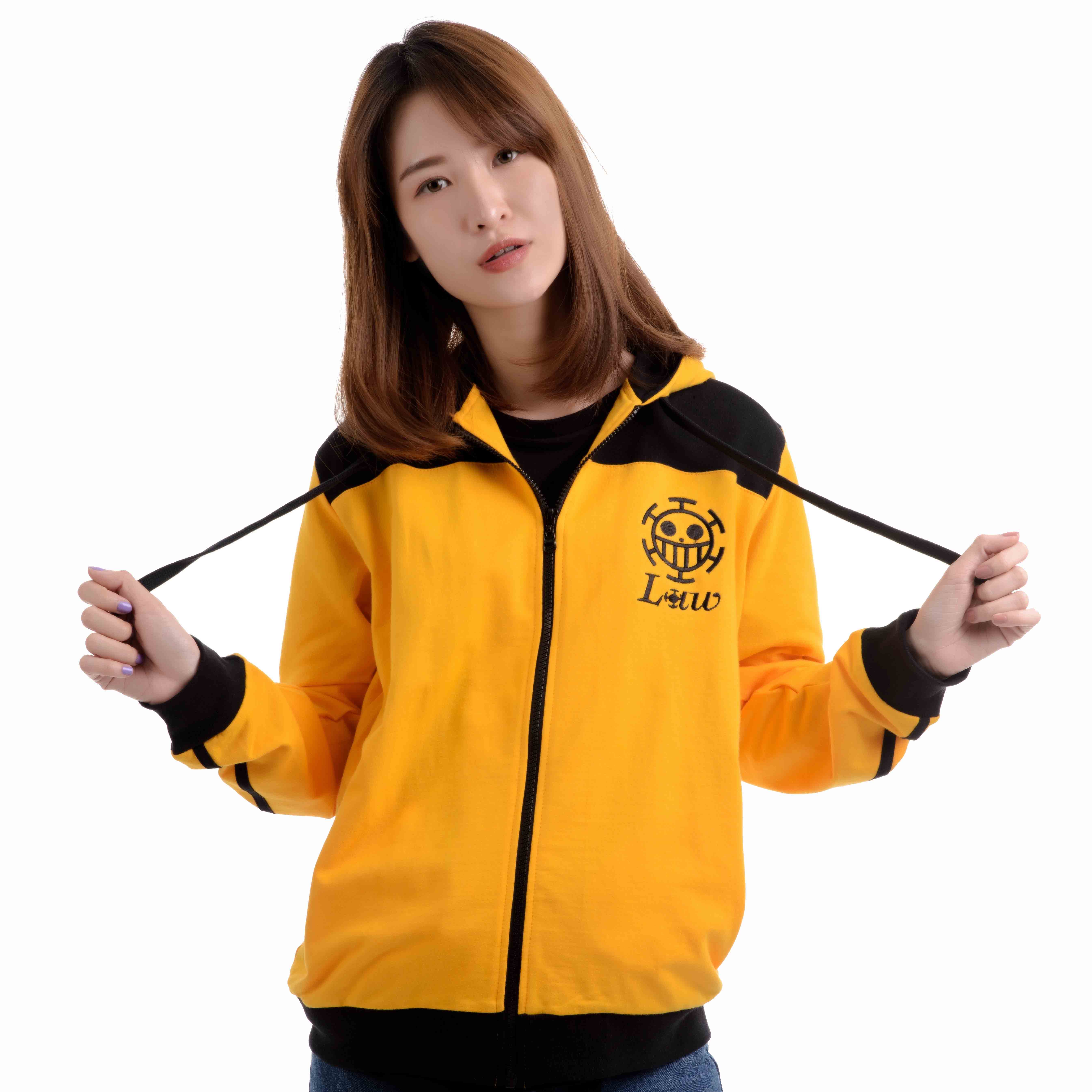 เสื้อแจ็คเก็ตมีฮู้ดการ์ตูนวันพีซ ลายลอว์ (Jacket Hood OP Law)