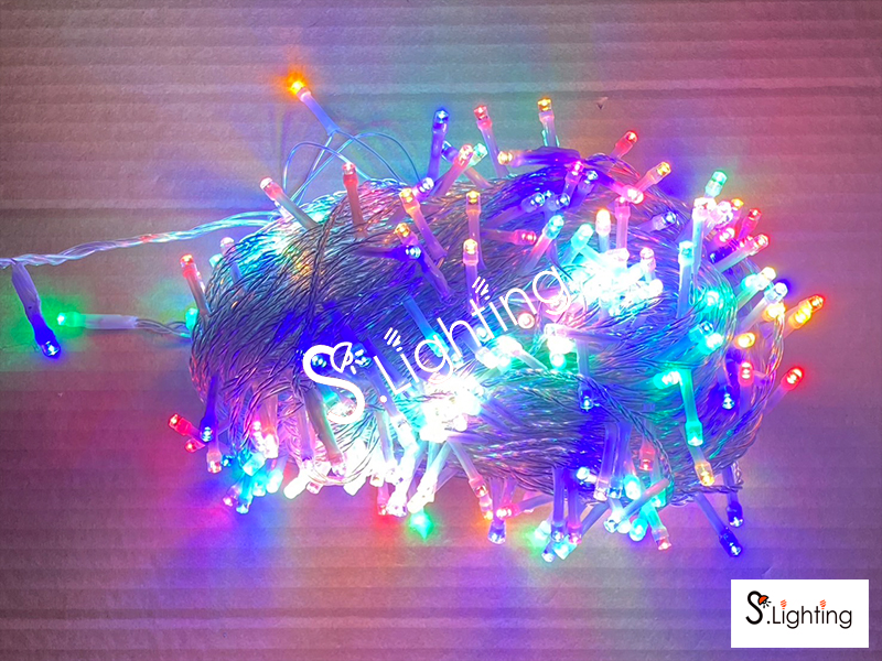 ไฟหยดน้ำ LED 50 เมตร / 400 หัว สลับสี RGB ไม่กระพริบ