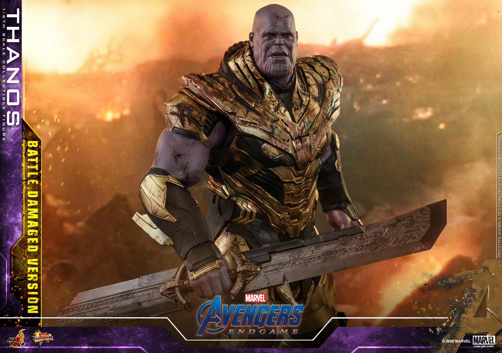 Hot Toys MMS564 Avengers: Endgame - Thanos (Battle Damaged Version)