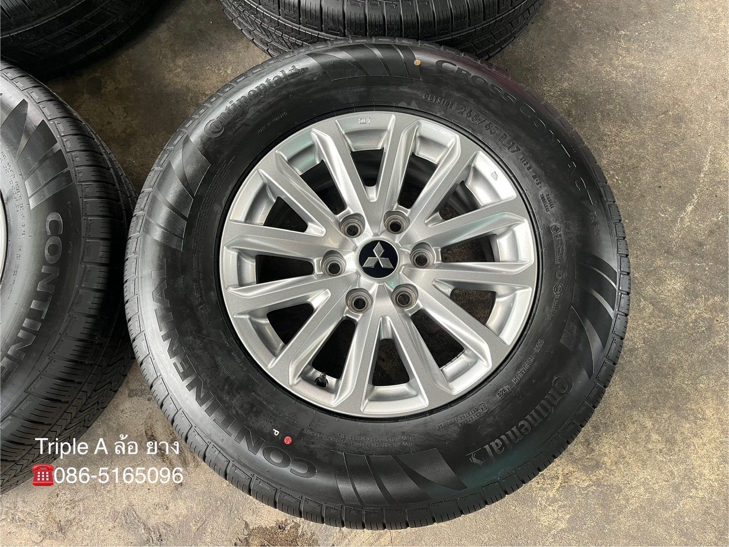 ✨ล้อแม็ก✨Mitsu Triton Plus ขอบ 17 พร้อมยางป้ายแดง 265-65-17 Continental💥ปี 25💥