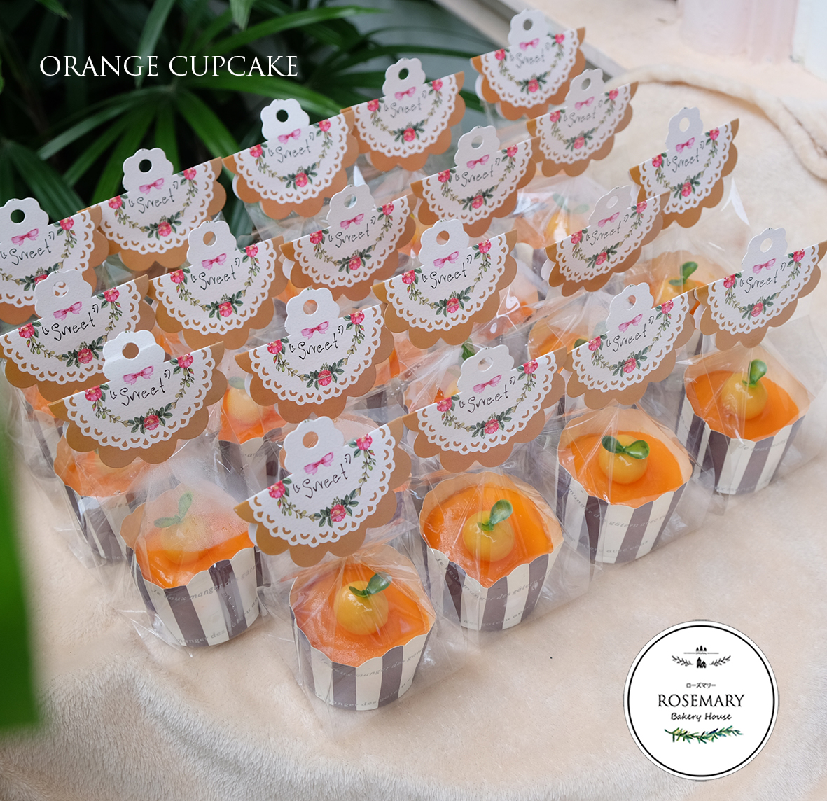 🍊 คัพเค้กส้ม🍊 (แบบใส่ถ้วยคัพเค้ก) Mandarine Orange Cupcake (ราคาต่อชิ้น)