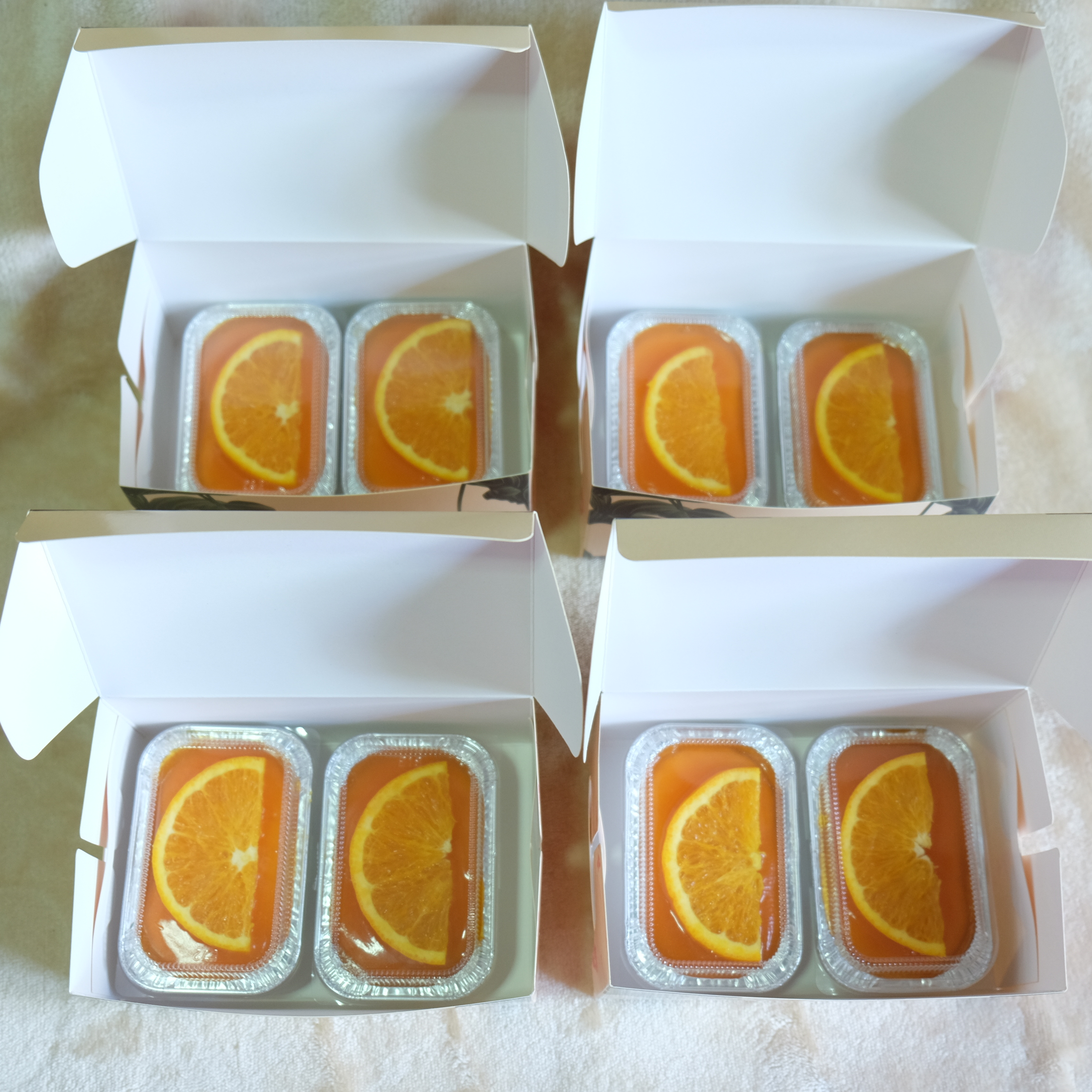🍊 เค้กส้มแมนดาริน🍊 (แบบใส่กล่องฟรอย์) Mandarine Orange Cake (ราคาต่อชิ้น)