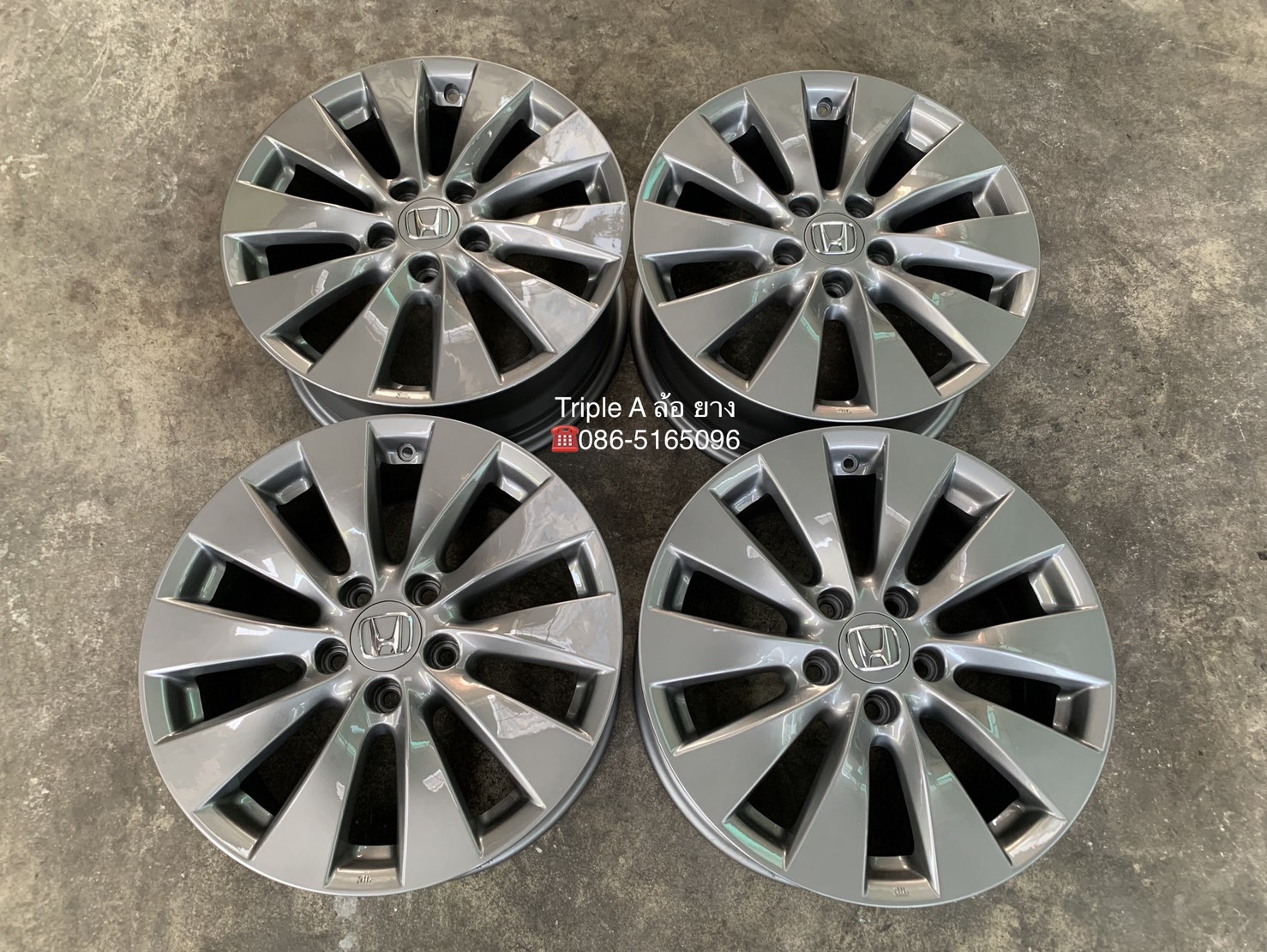 ✨ล้อแม็ก 5รู114✨Honda Accord G9 ขอบ 17 สีเทา💖สวยกริ๊บ