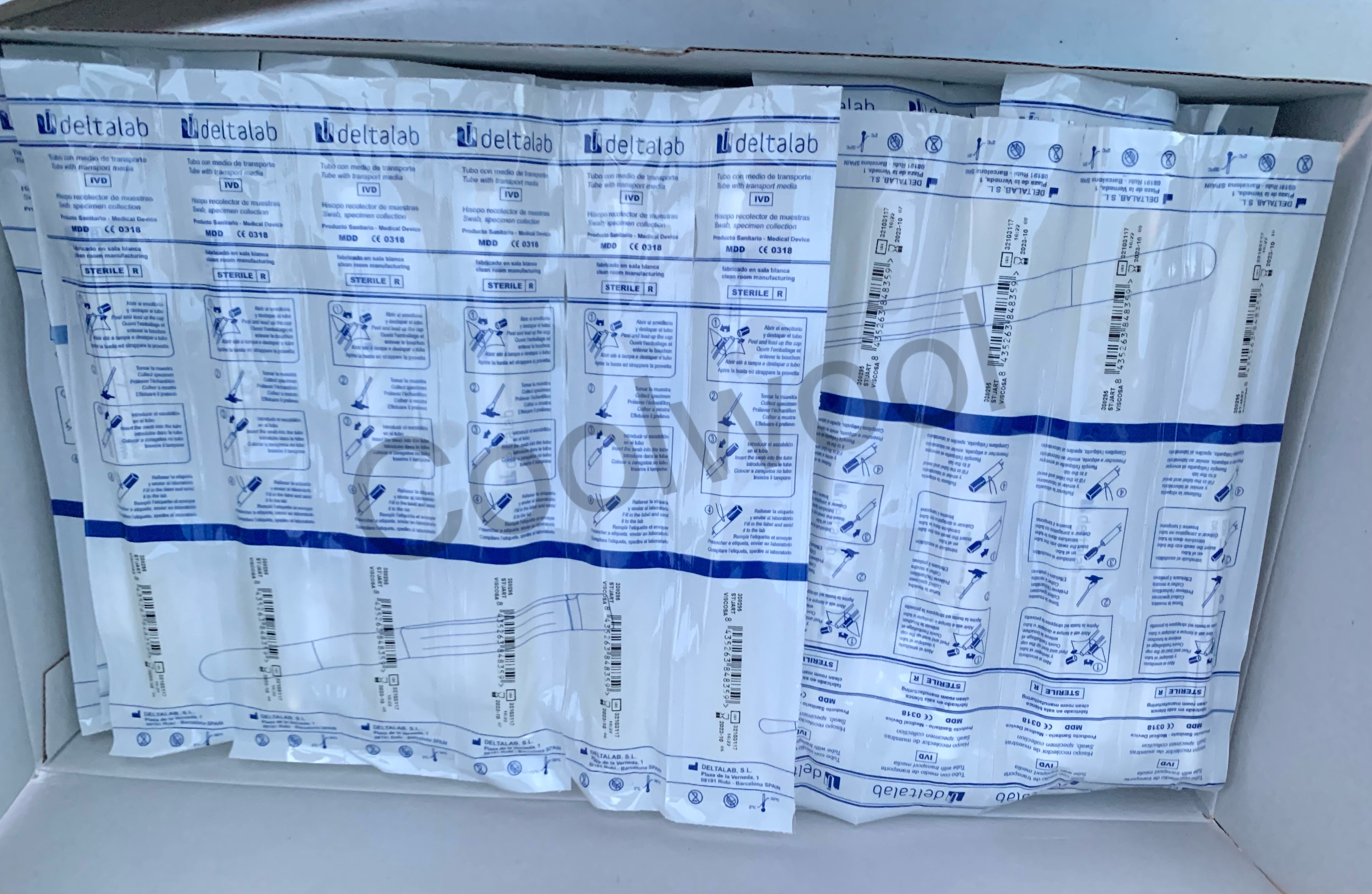 Transport swab with Stuart (1pc/peel pack,100ea/pkg), sterile-Delta lab