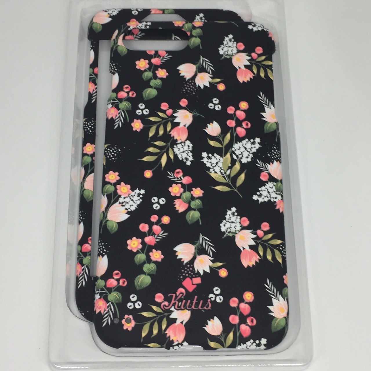 เคสคูทิส(Kutis)ไอโฟน7พลัส,8พลัส(ลายช่อดอกไม้สีดำnew)มาใหม่